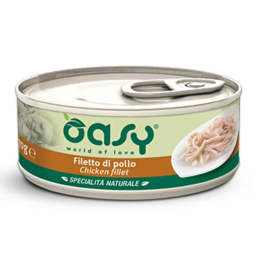 24 Latas De Comida Oasy Para Gato Filete De Pollo (24x150g)