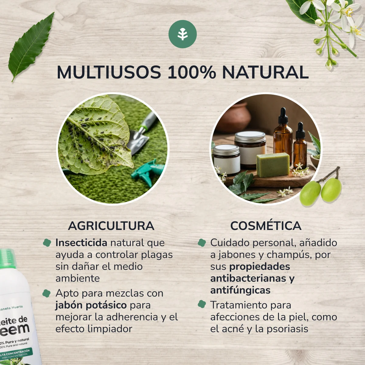 Aceite de Neem 100% Puro y Natural Planeta Huerto 1L - Image 5