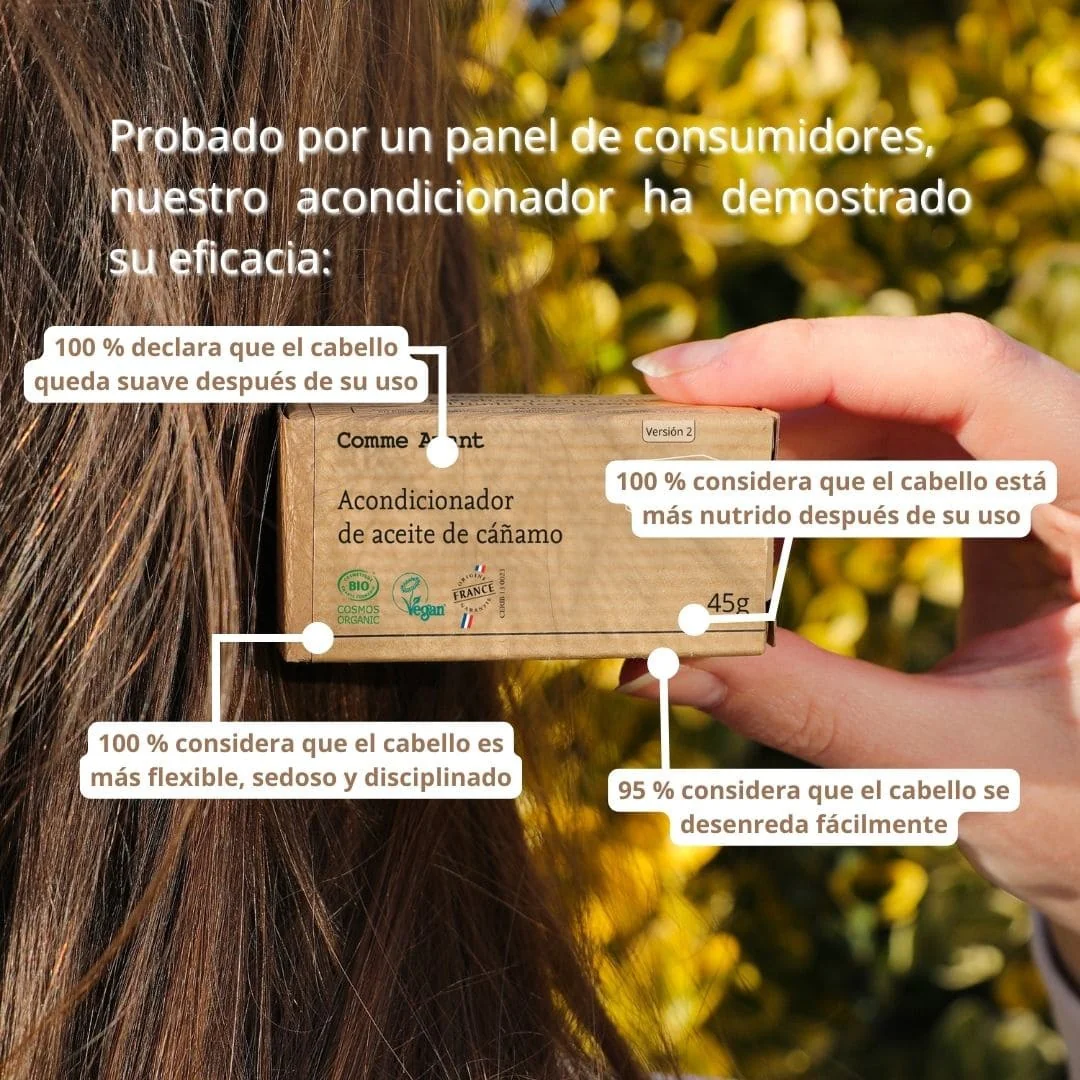 Acondicionador sólido con aceite de cáñamo Higo y Leche de Coco Comme Avant 45 g - Image 8
