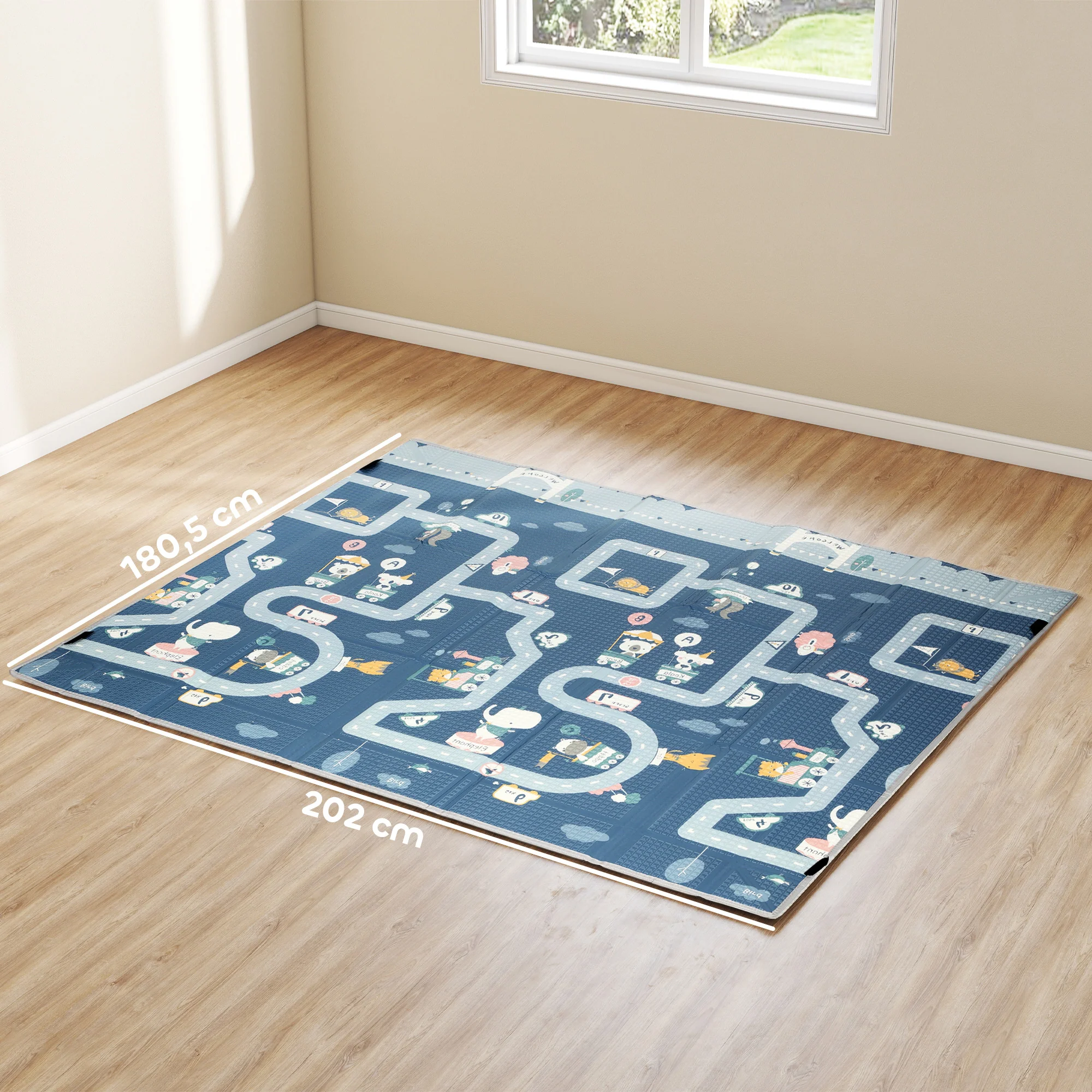 Aiyaplay Alfombra Bebé Acolchada Plegable Reversible Laterales Abatibles - Image 3