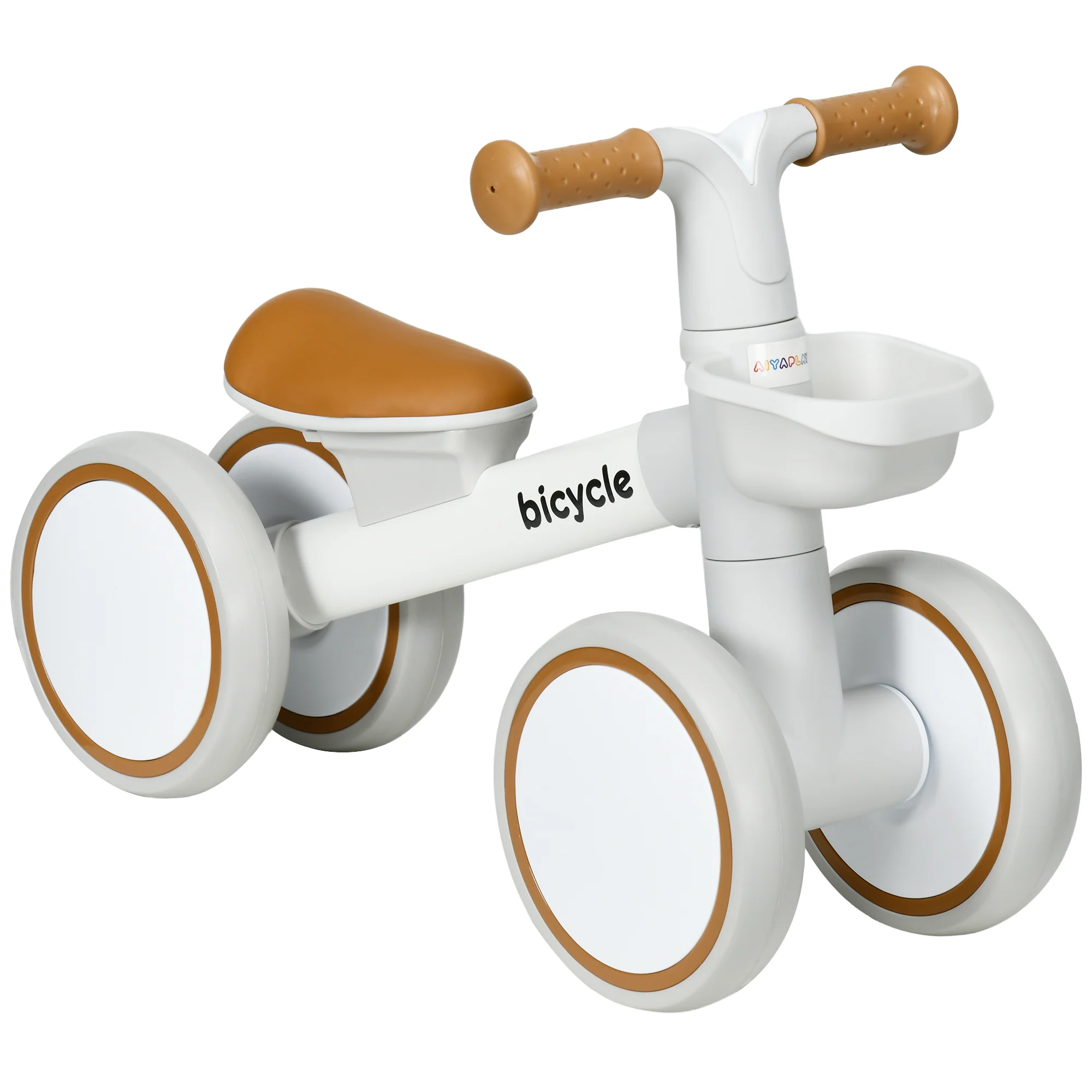 Aiyaplay Bicicleta Sin Pedales Para Niños De 12-36 Meses 56x27x39 Cm Blanco