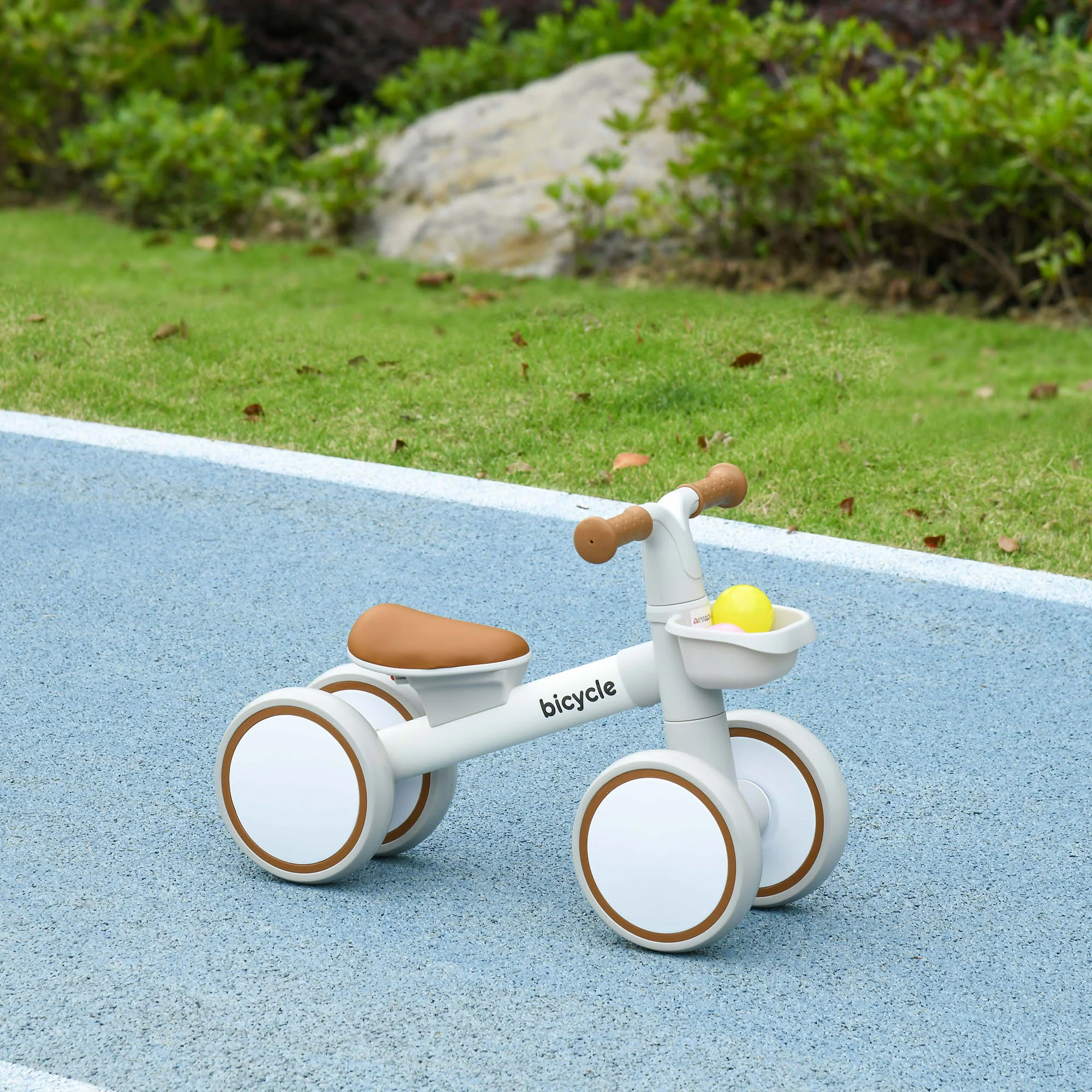 Aiyaplay Bicicleta Sin Pedales Para Niños De 12-36 Meses 56x27x39 Cm Blanco - Image 2