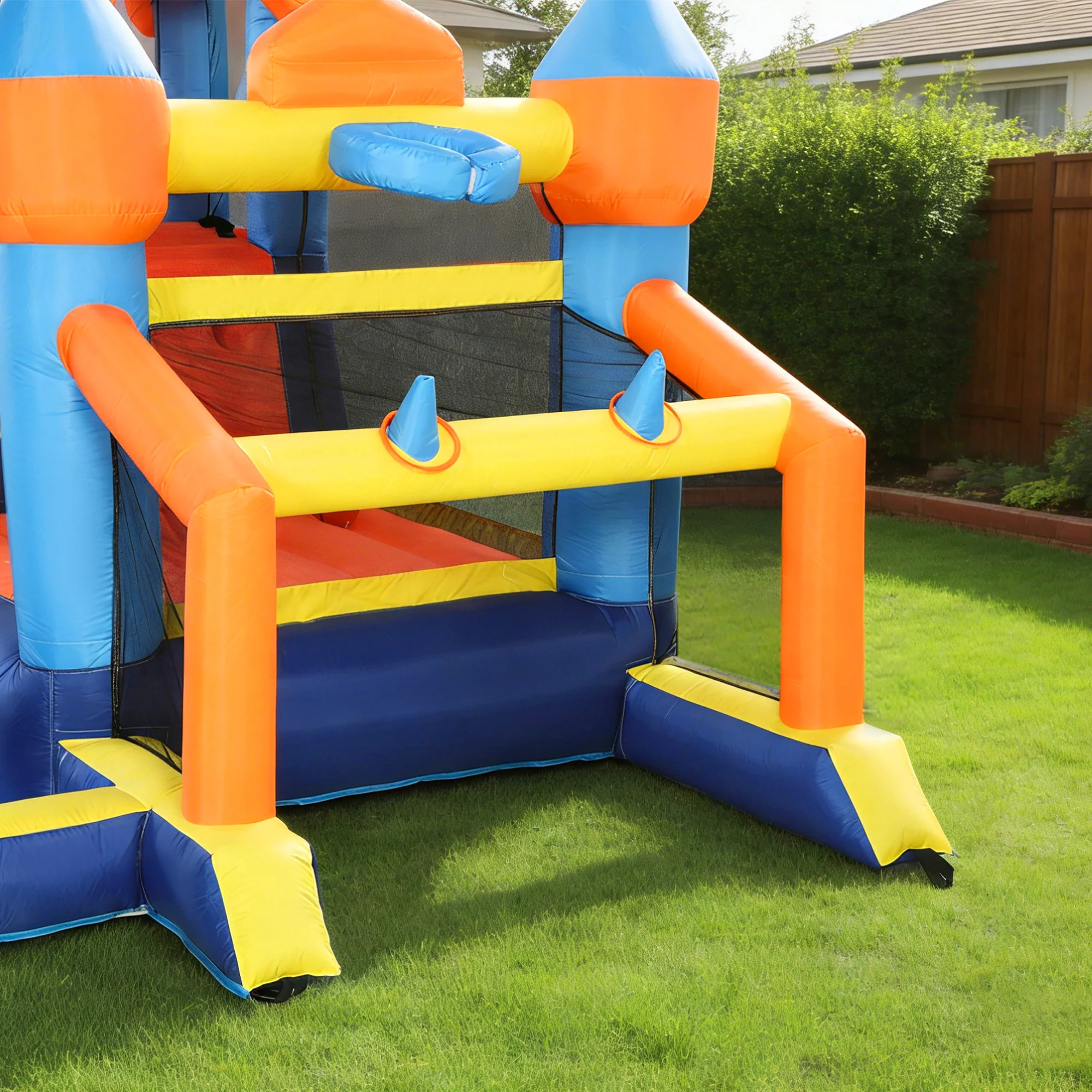 Aiyaplay Castillo Hinchable Acuático 8 En 1 Con Soplador 550w Tobogán Trampolín - Image 5