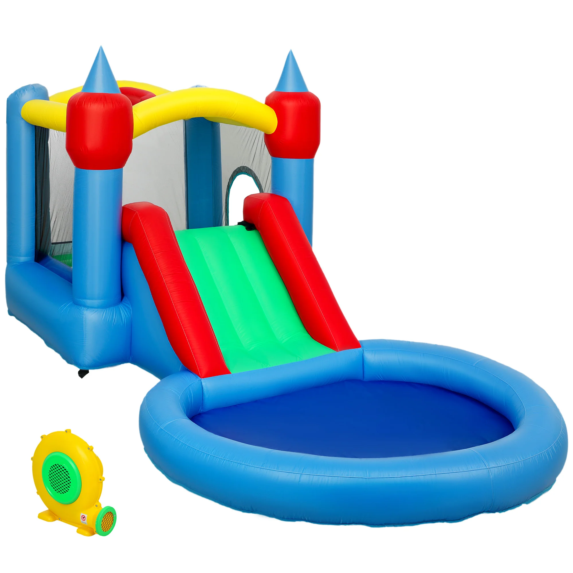 Aiyaplay Castillo Hinchable Con Soplador 4 En 1 415x205x190 Cm