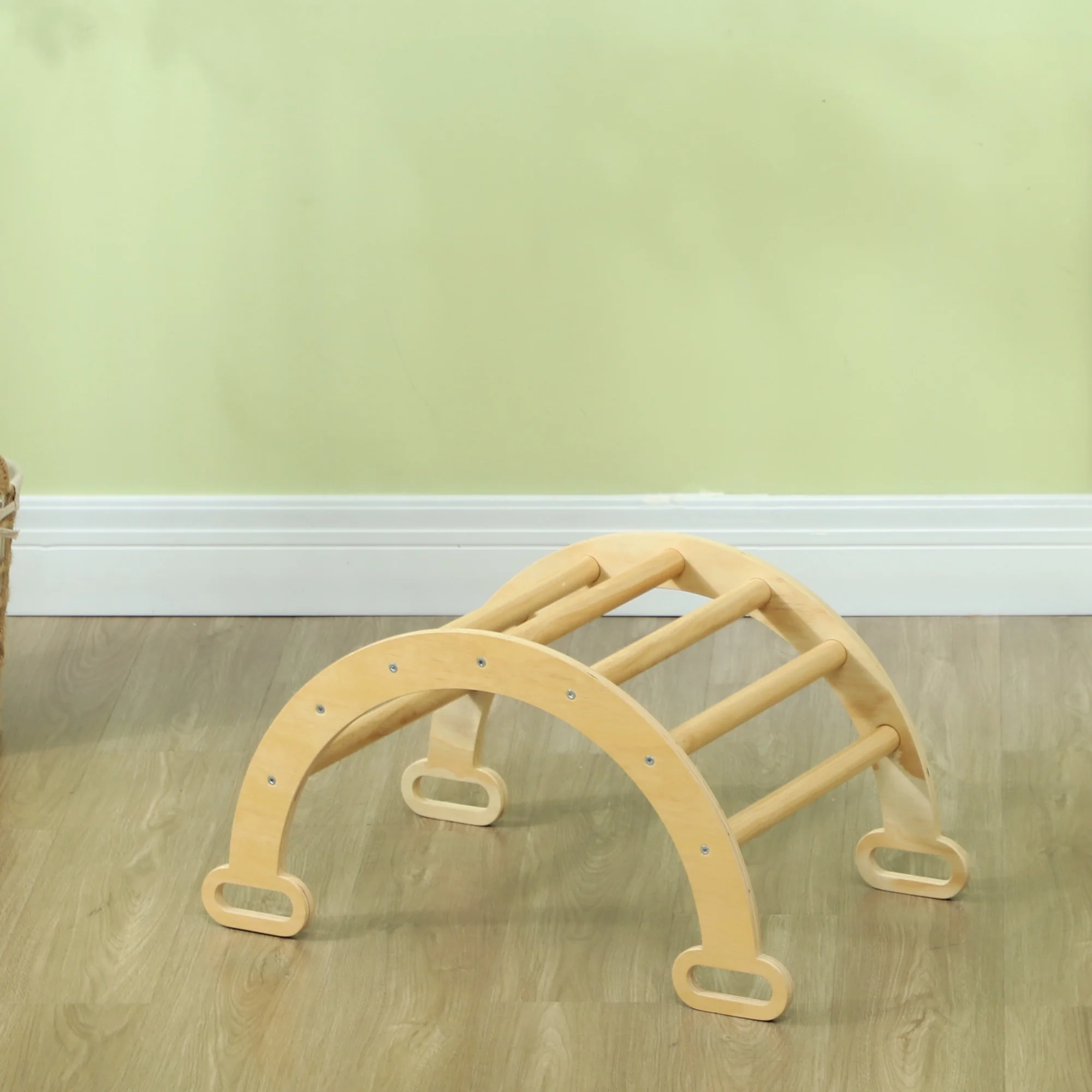 Aiyaplay Escalada Para Niños 2 En 1 Para Niños De 18-48 Meses 68x42x36cm Natural - Image 2