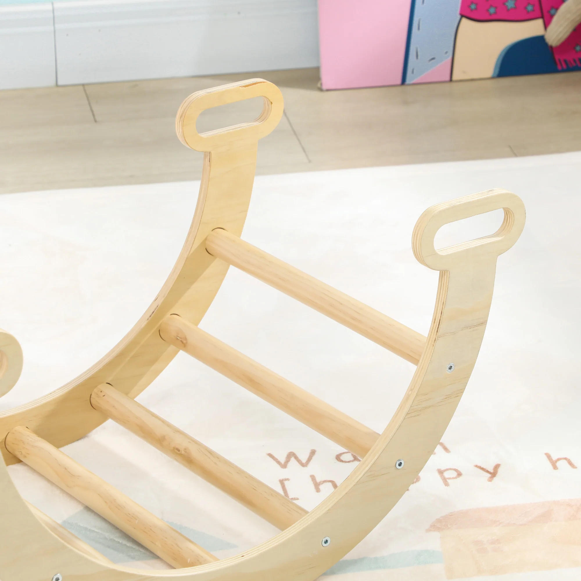 Aiyaplay Escalada Para Niños 2 En 1 Para Niños De 18-48 Meses 68x42x36cm Natural - Image 4