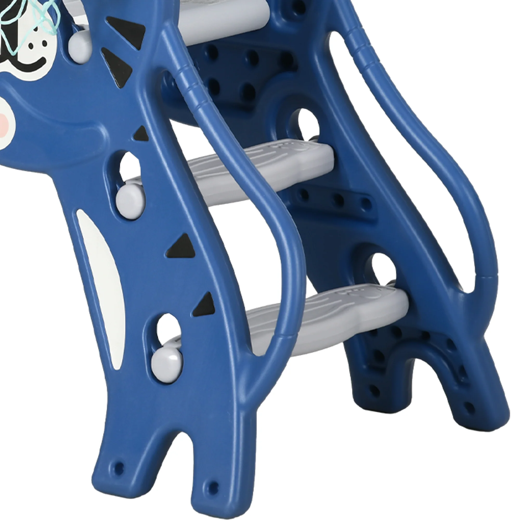 Aiyaplay Tobogán Infantil 3 En 1 Con Patrón De Tigre 133x60x70 Cm Azul Y Gris - Image 5