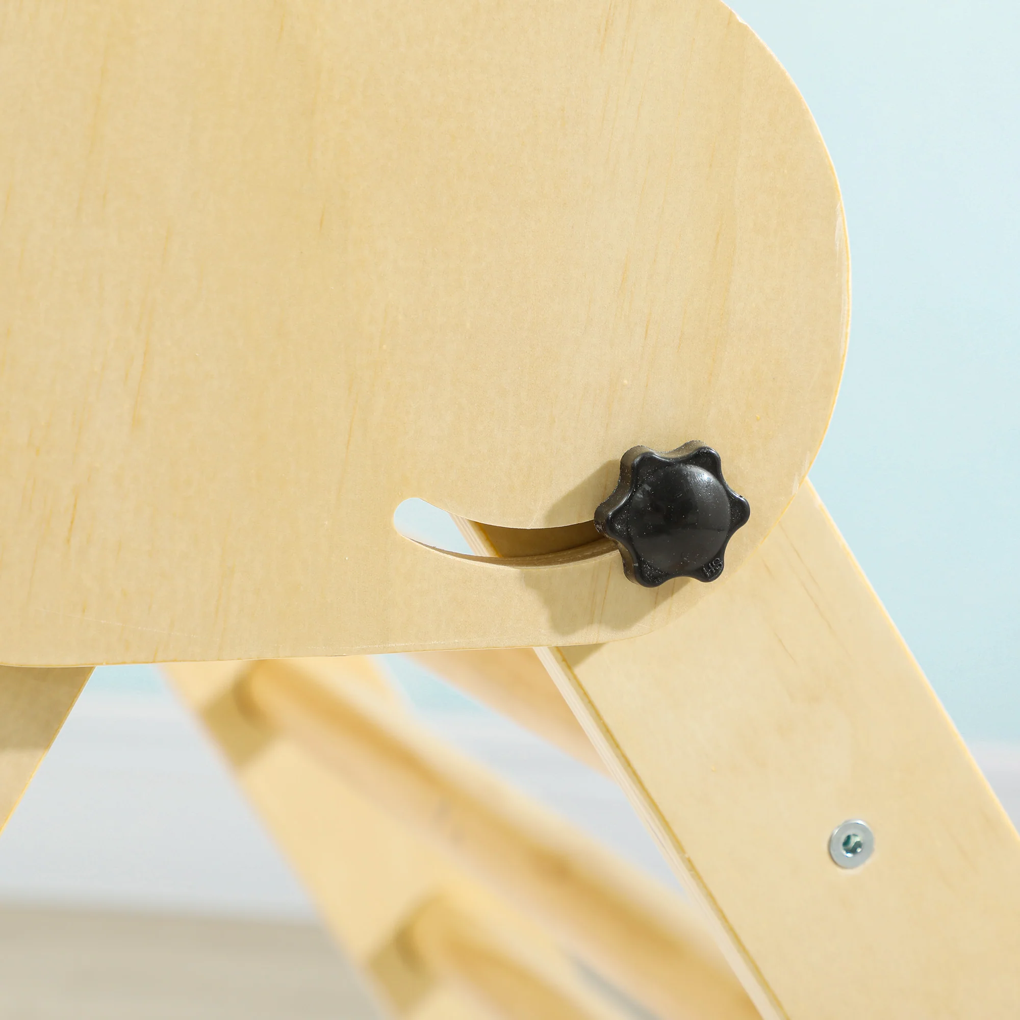 Aiyaplay Triángulo De Escalada De Madera Plegable 82x66x71 Cm Natural - Image 4