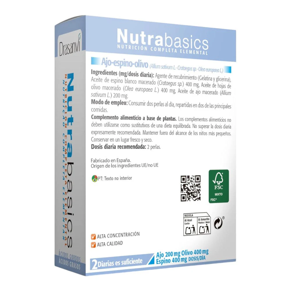 Ajo Espino Olivo 500 Mg Nutrabasics 60 Perlas - Image 2