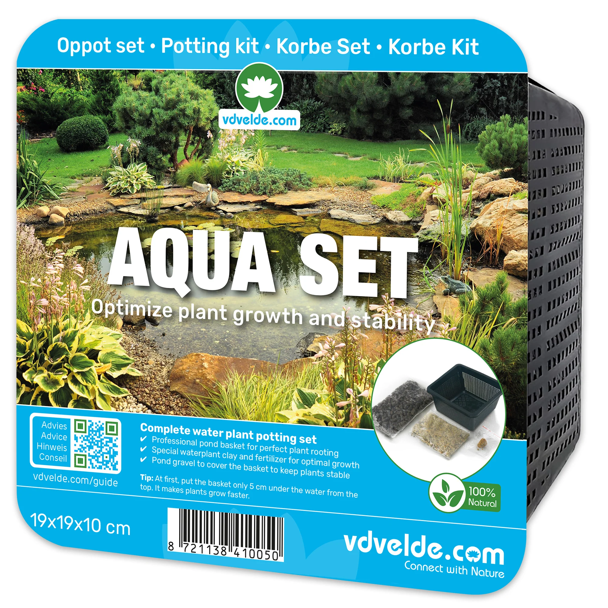 Aqua Set - Cesta Sustrato Arcilla Alimento Y Grava