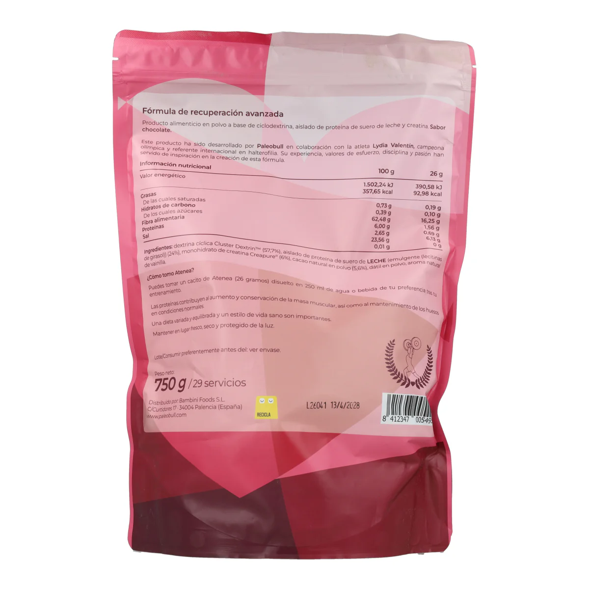 Atenea fórmula de recuperación avanzada en polvo Paleobull 750 g - Image 3