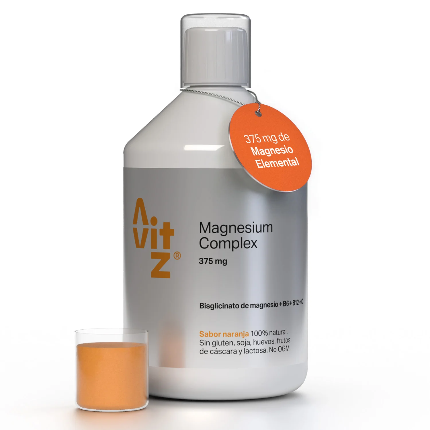 Avitz Magnesium Complex Líquido 500 Ml | Magnesio Bisglicinato + Vitaminas B6, B12 Y C