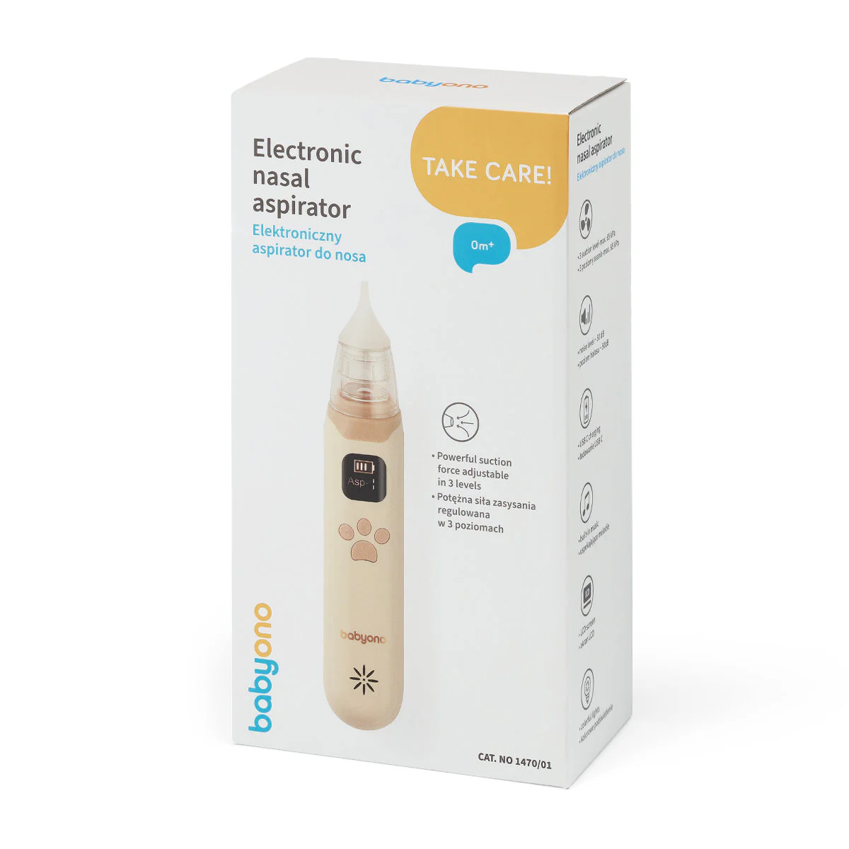 Babyono Aspirador Nasal Eléctrico Ultrasilencioso Beige - Image 6