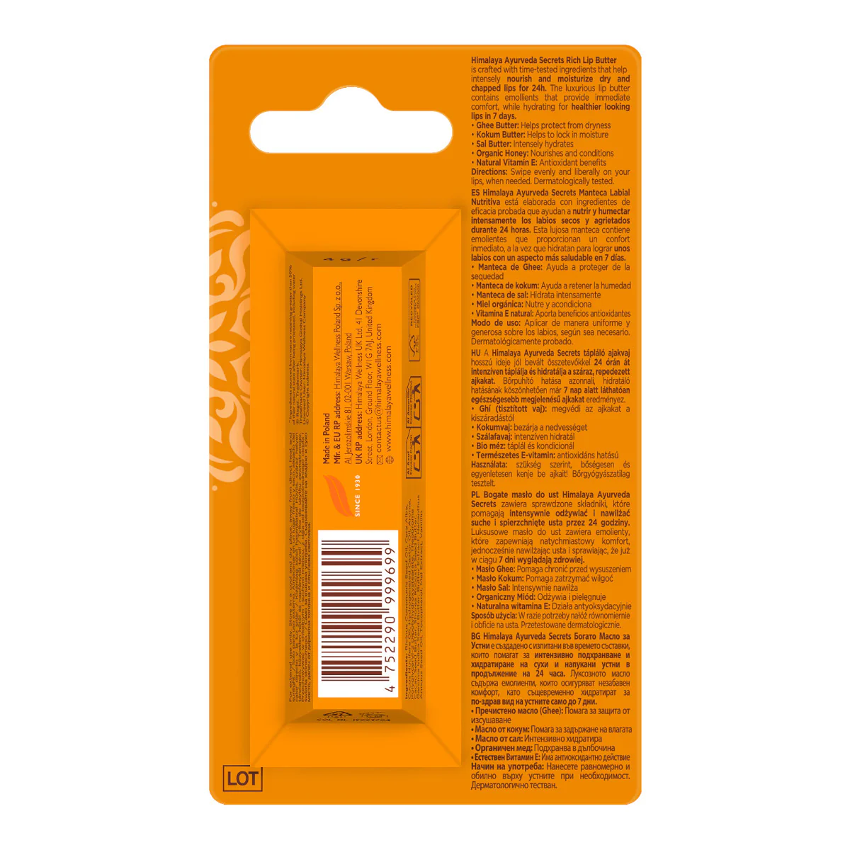 Bálsamo labial Ayurveda manteca enriquecida Himalaya - Image 3