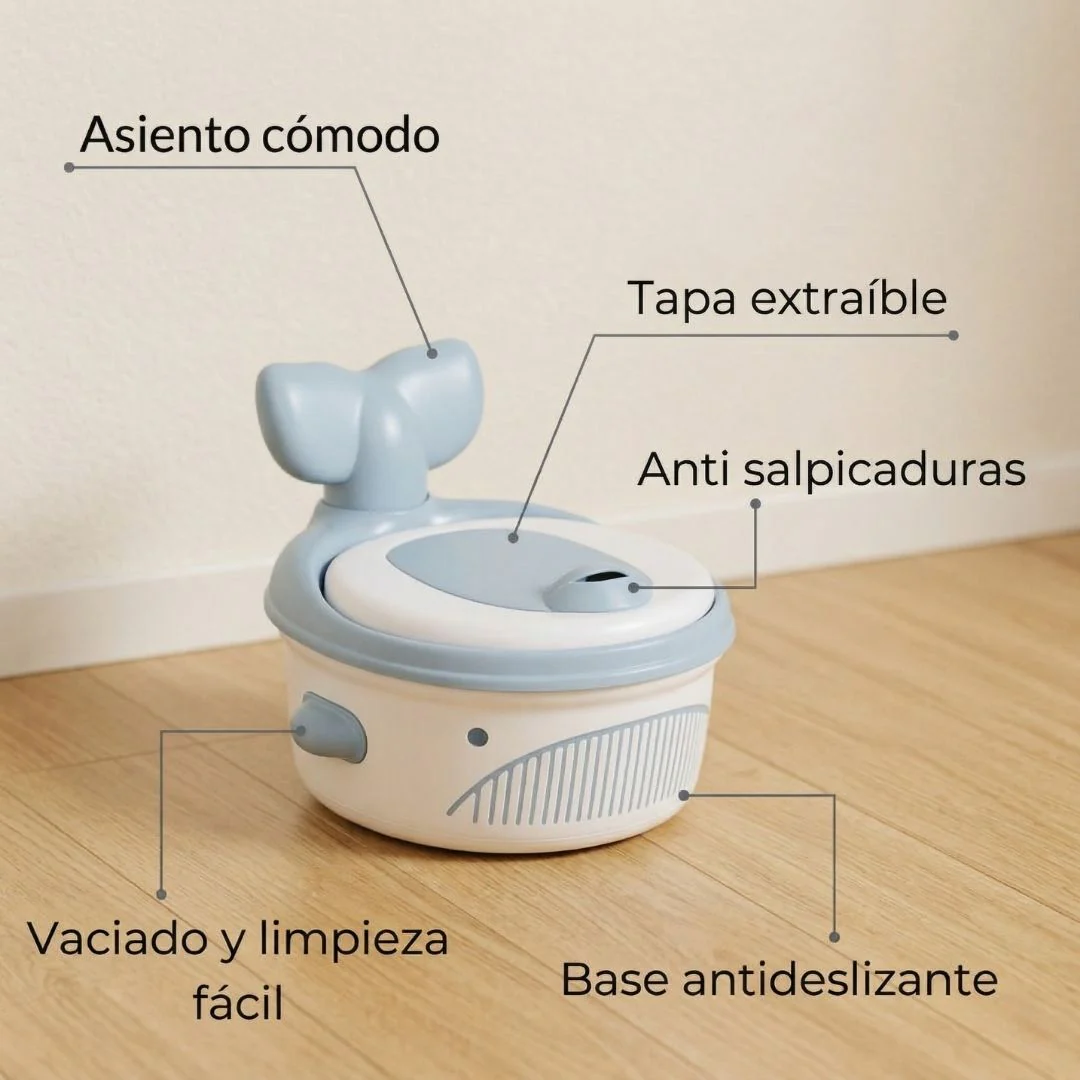 Bathby | Orinal Infantil 3 En 1 Para Bebé | Tapa Extraíble, Asiento Acolchado Y Antisalpicaduras - Image 4