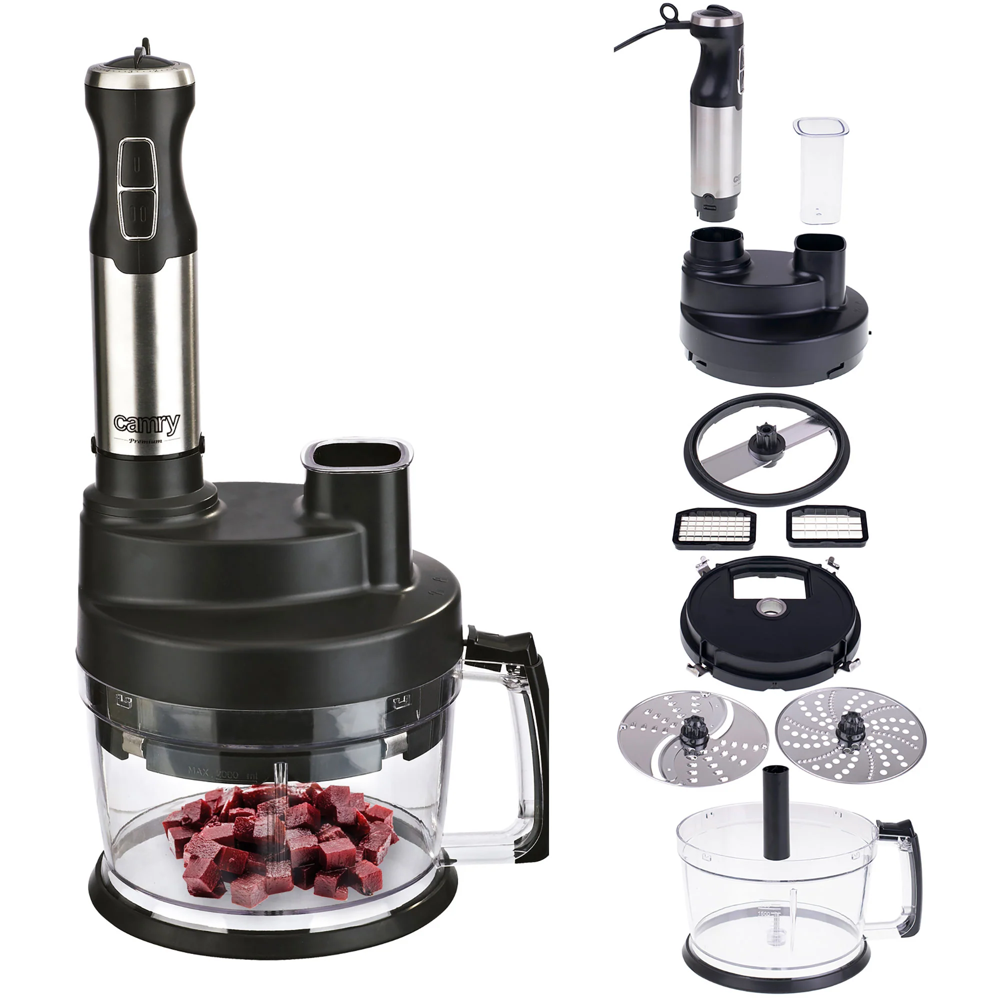 Batidora De Mano Procesador De Alimentos Cocina, Batidora, Picadora, Regulador Velocidad, Turbo Camry Cr4623 1600w - Image 5