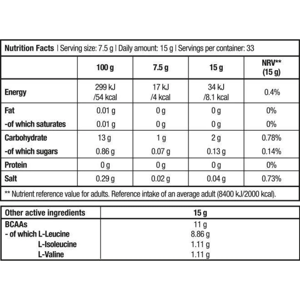 Bcaa 8:1:1 Zero 250 Gr Cola - Image 2