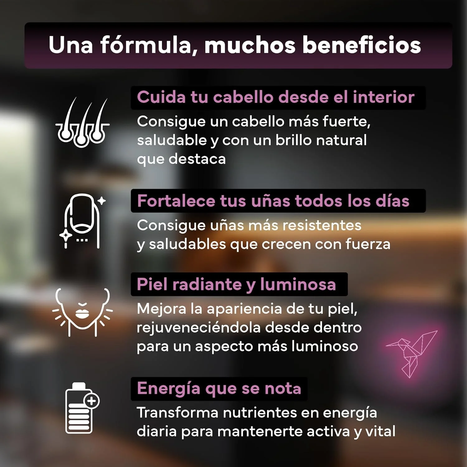 Biotina 10000 mcg Sevens Nutrition 365 cápsulas - Image 3