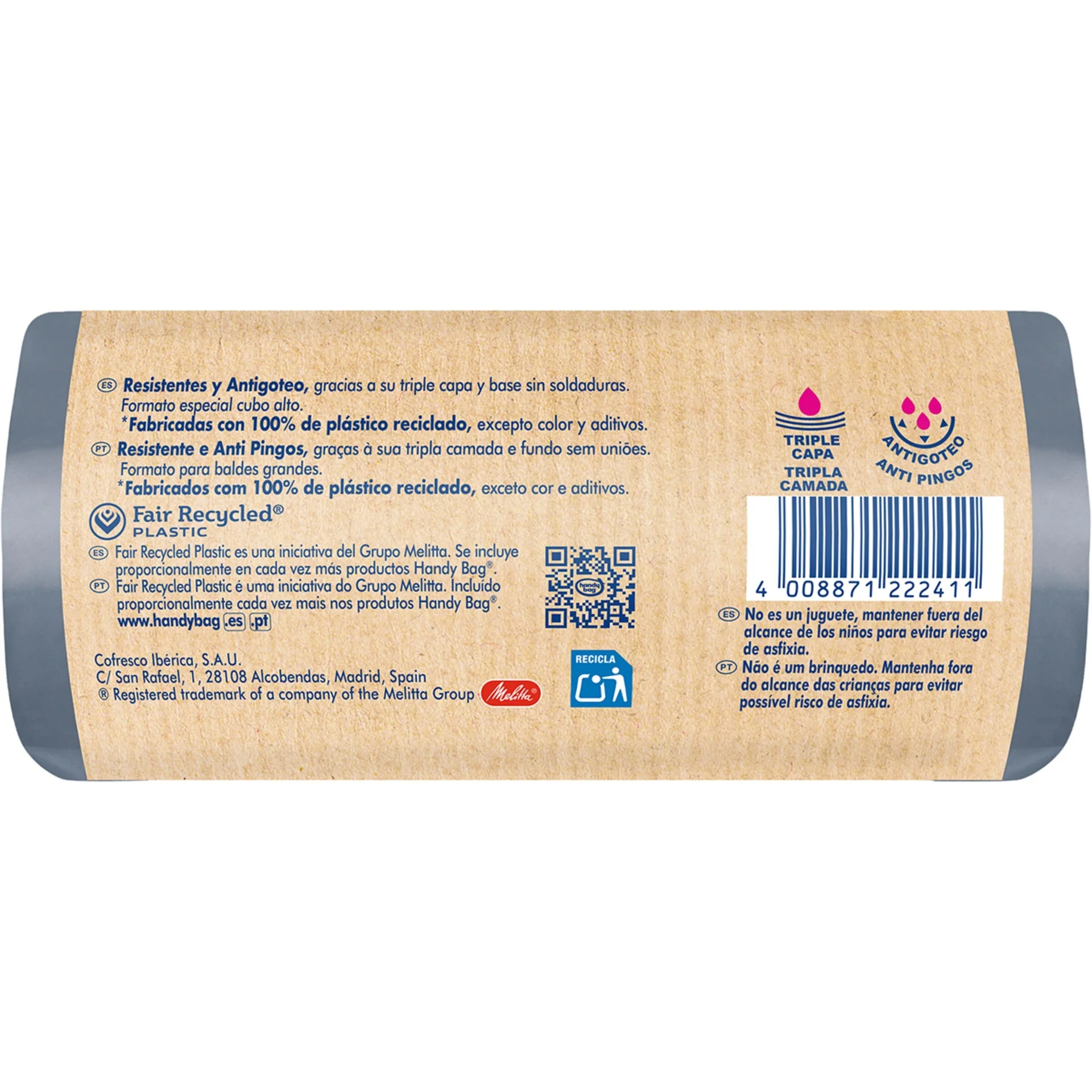Bolsas basura Cubo Alto 20/30L Handy Bag 12 uds 100% recicladas - Image 2