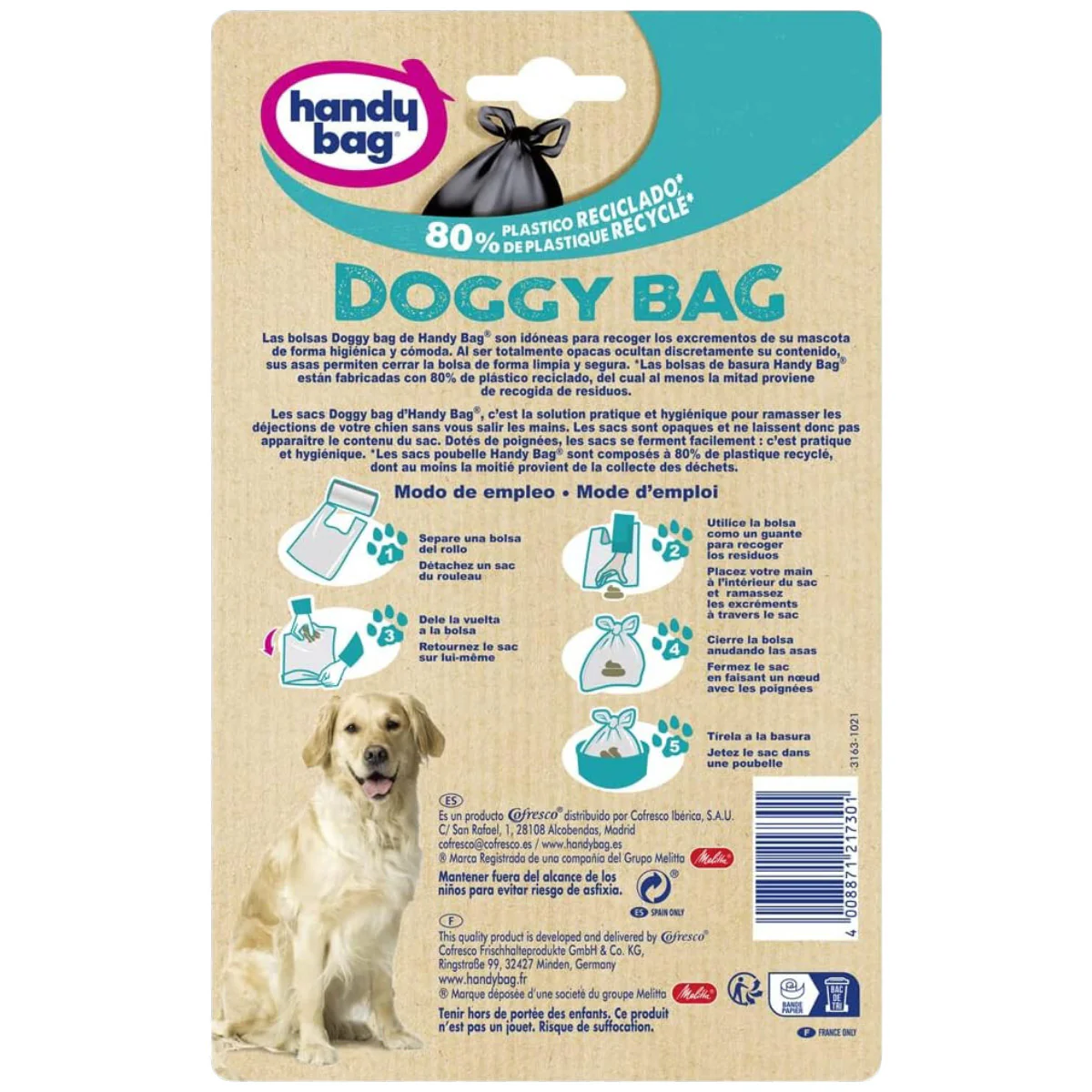 Bolsas basura Doggy Bag Mascotas Handy Bag 36 uds 100% recicladas - Image 2