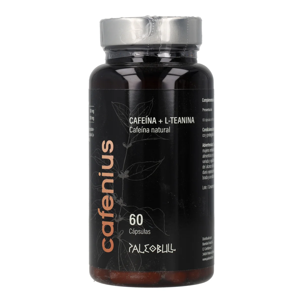 Cafenius cafeína + L-teanina Paleobull 60 cápsulas - Image 2