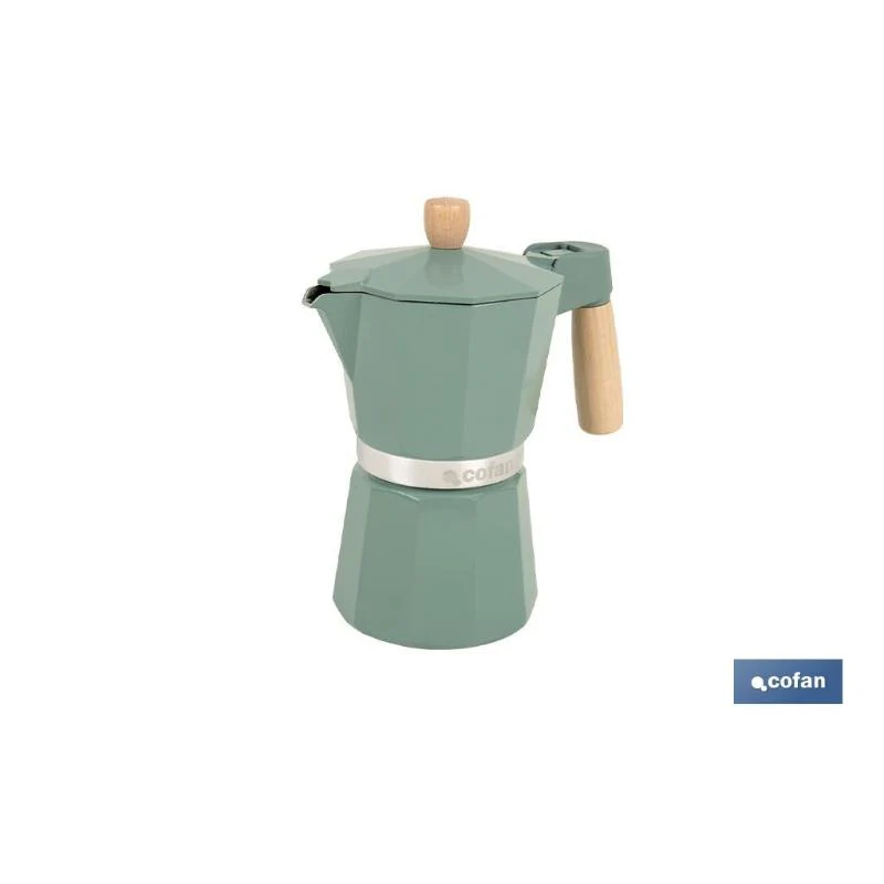 Cafetera Italiana De Inducción Verde 6 Tazas - Image 2