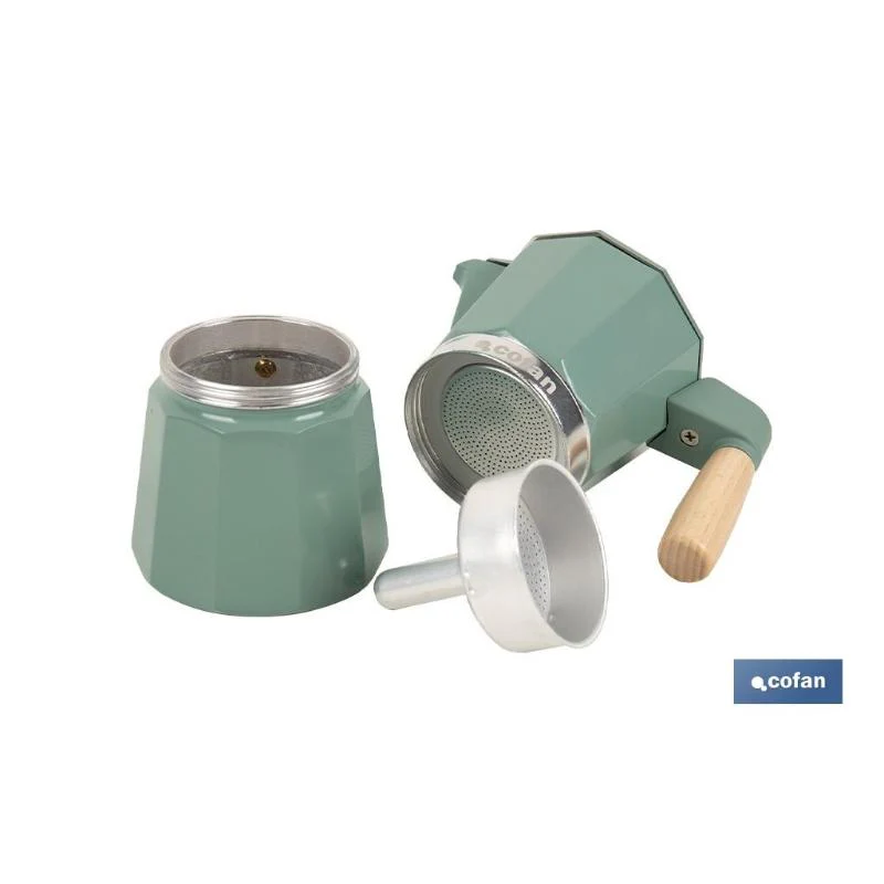 Cafetera Italiana De Inducción Verde 6 Tazas - Image 3