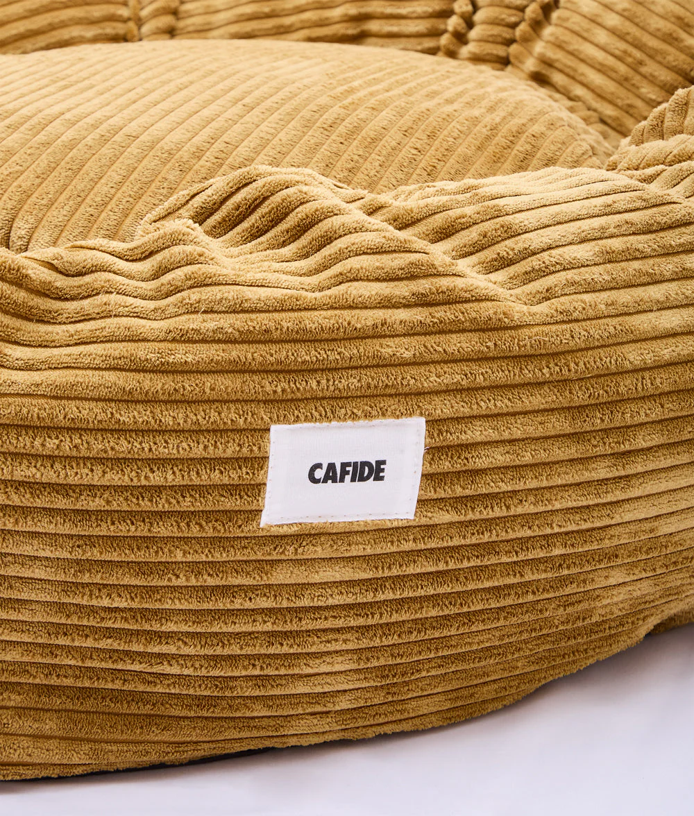 Cafide Cama Donut Para Perro Con Tejido De Pana Naranja. Modelo Nuba. Talla M (80x80x20 Cm) - Image 2