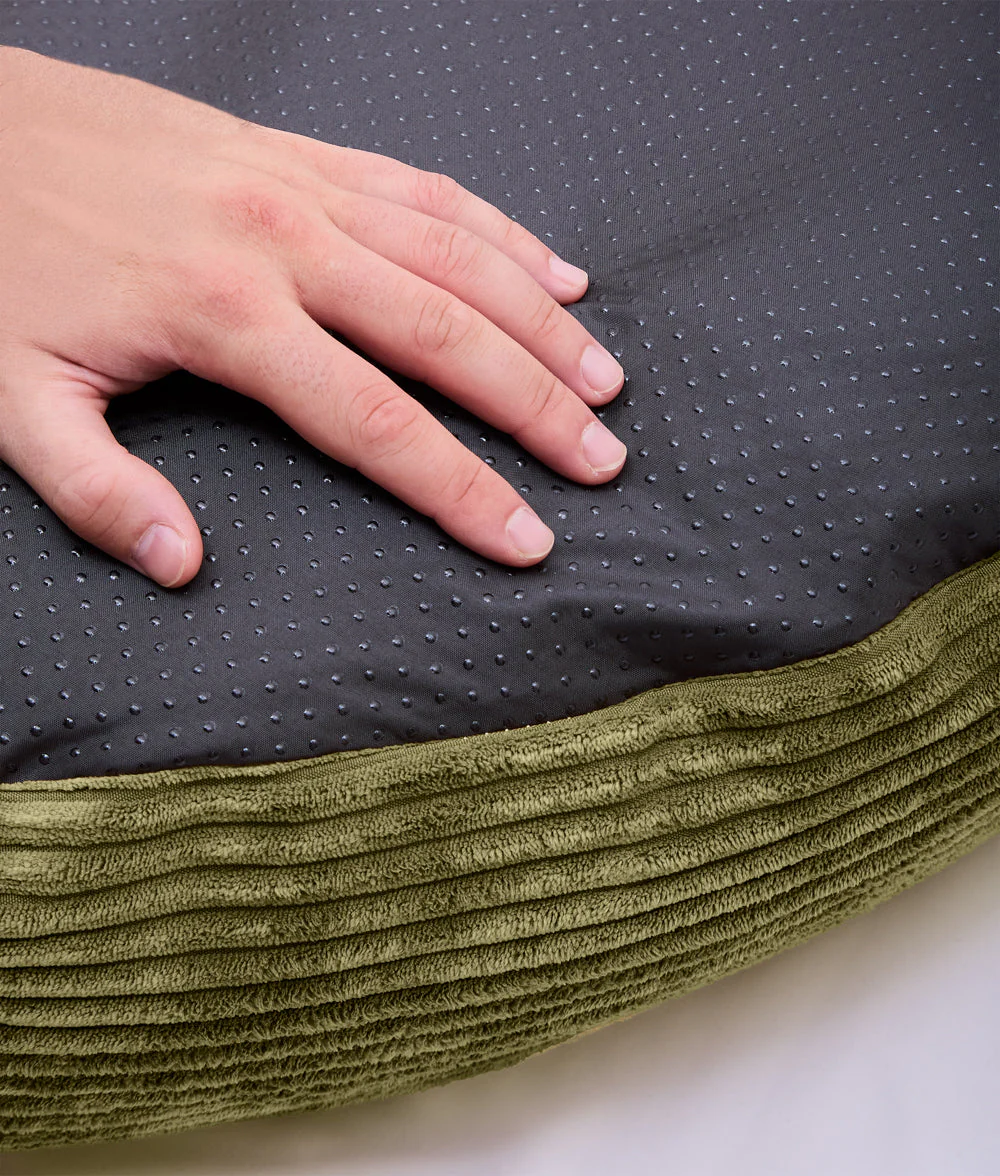 Cafide Cama Donut Para Perro Con Tejido De Pana Verde. Modelo Nuba. Talla S (60x60x15 Cm) - Image 4