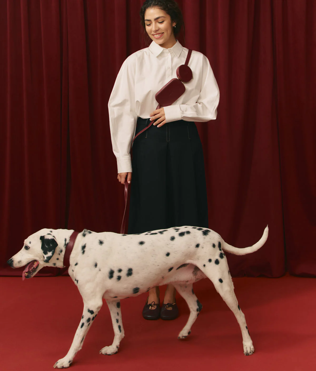 Cafide Collar De Cuero Vegano Burdeos. Modelo Jala. Talla S (27-32 Cm) - Image 3