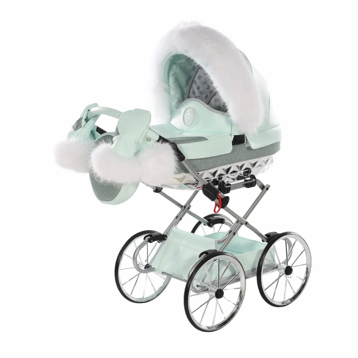 Carro De Muñecas Hand Craft Glitter Satin Classic Mint / Silver - Image 6