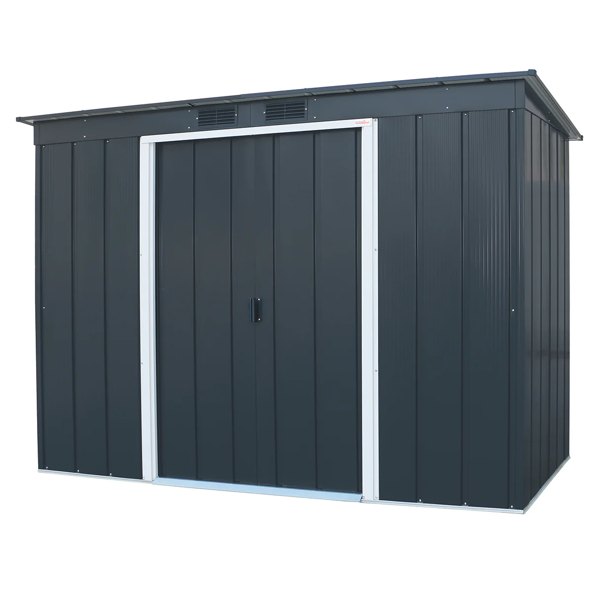 Caseta Jardín Eco Pent Roof 8×4 Metal Gris Antracita