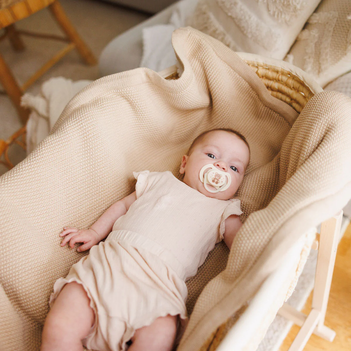 Chupetes Tetina Simétrica De Silicona 0-6 Meses Beige - Image 6