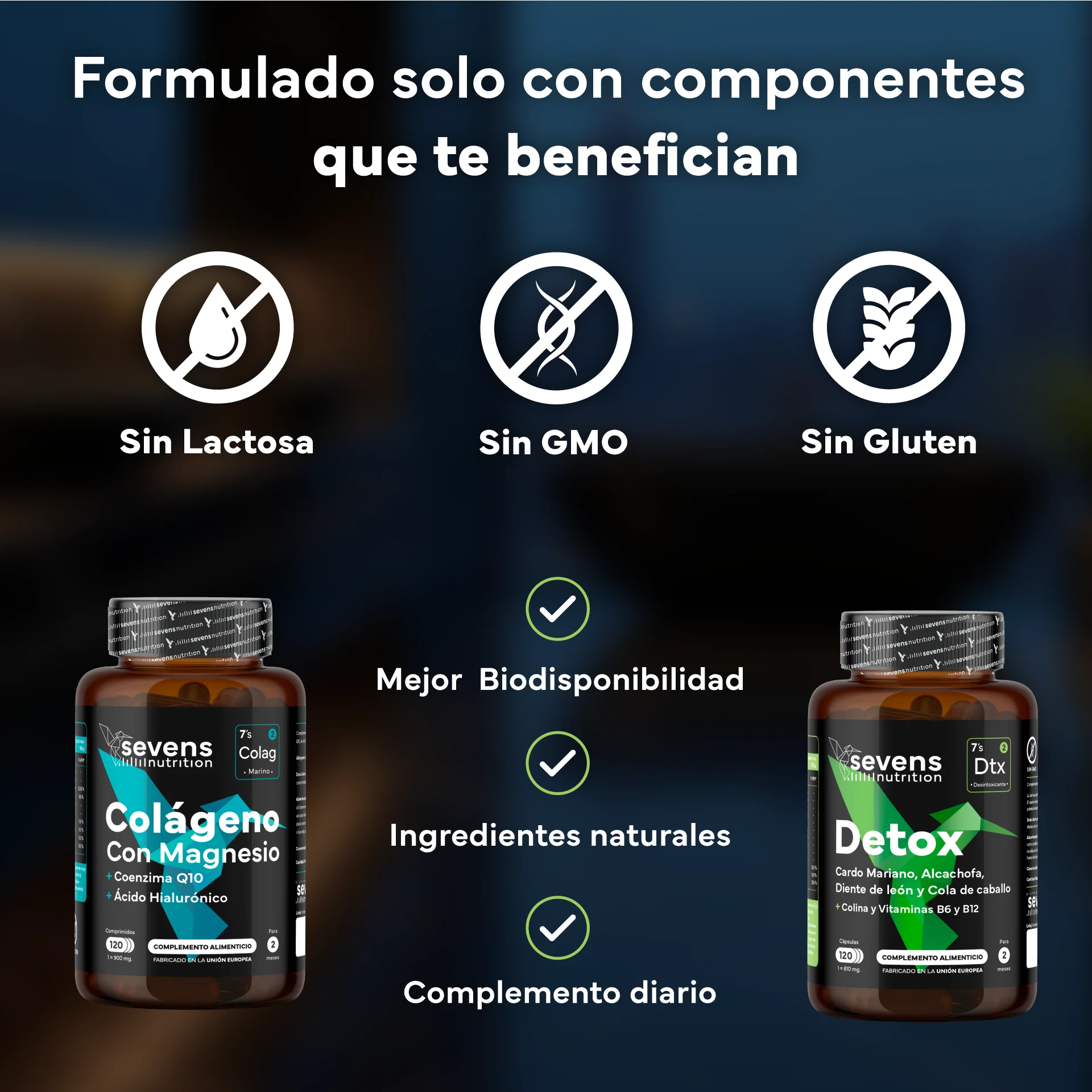 Colágeno Marino Con Magnesio + Detox Con Cardo Mariano. Sevens Nutrition. Articulaciones, Piel Y Depuración Hepática - Image 4
