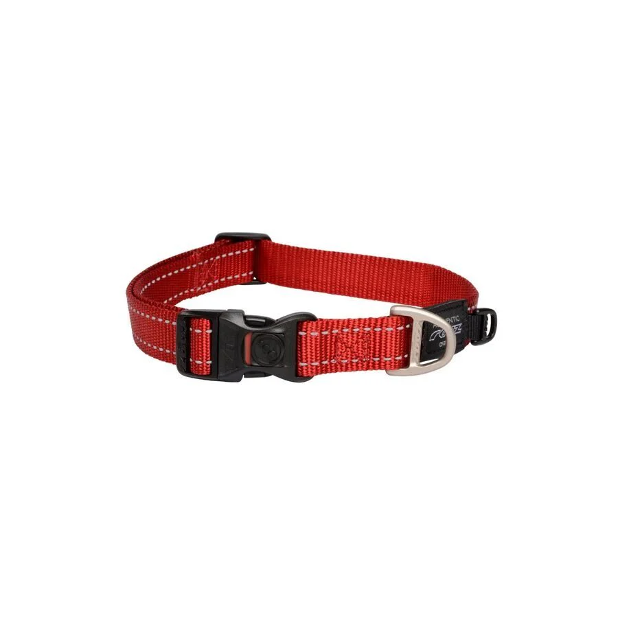 Collar Para Perro, Modelo Classic De Rogz Color Rojo. Talla L (21-40kg)