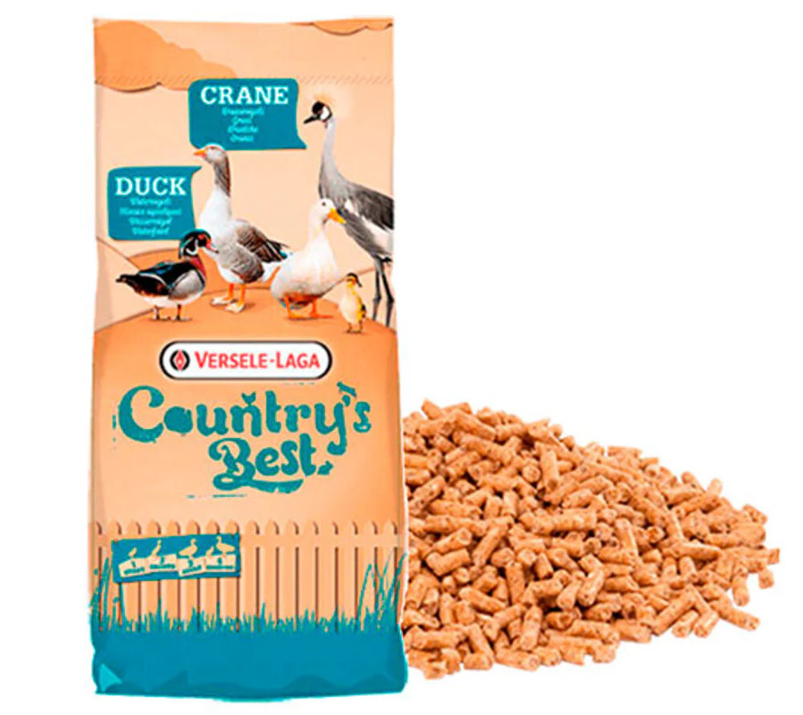 Comida especial para patos en época de reproducción, Pellet Duck 4, completa para gansos, cisnes y patos (20 kg).