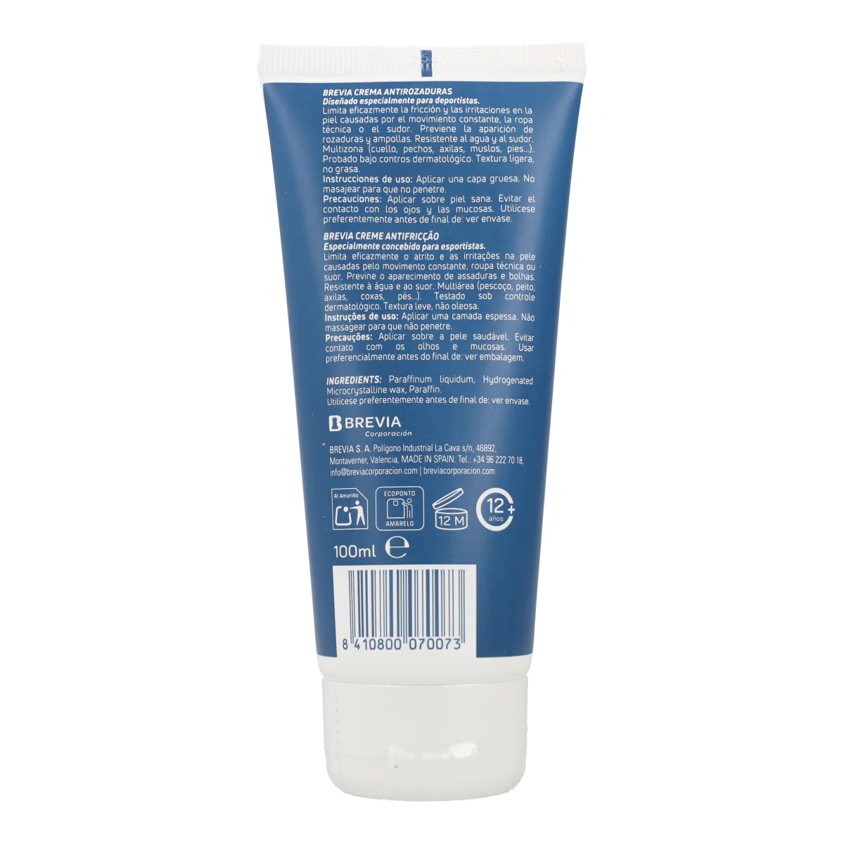 Crema Antifricción para la práctica de ejercicio Brevia 100 ml - Image 2