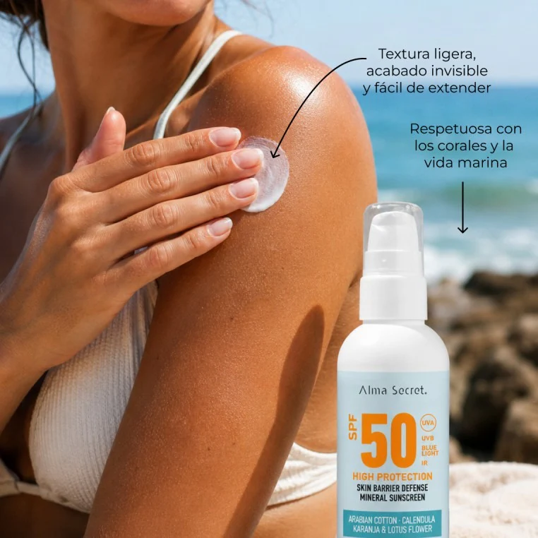 Crema protectora solar SPF 50 Alma Secret 200 ml - Image 3