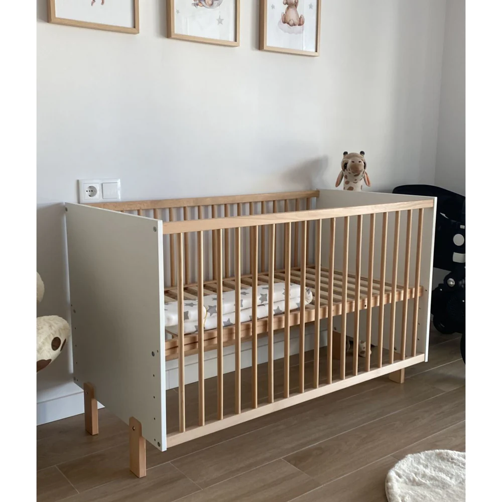 Cuna 120x60 Umami Colecho Para Unirla A La Cama Con Seguridad, Ruedas Incluidas. Con Normativa Europea Y Pintura Al Agua - Image 5