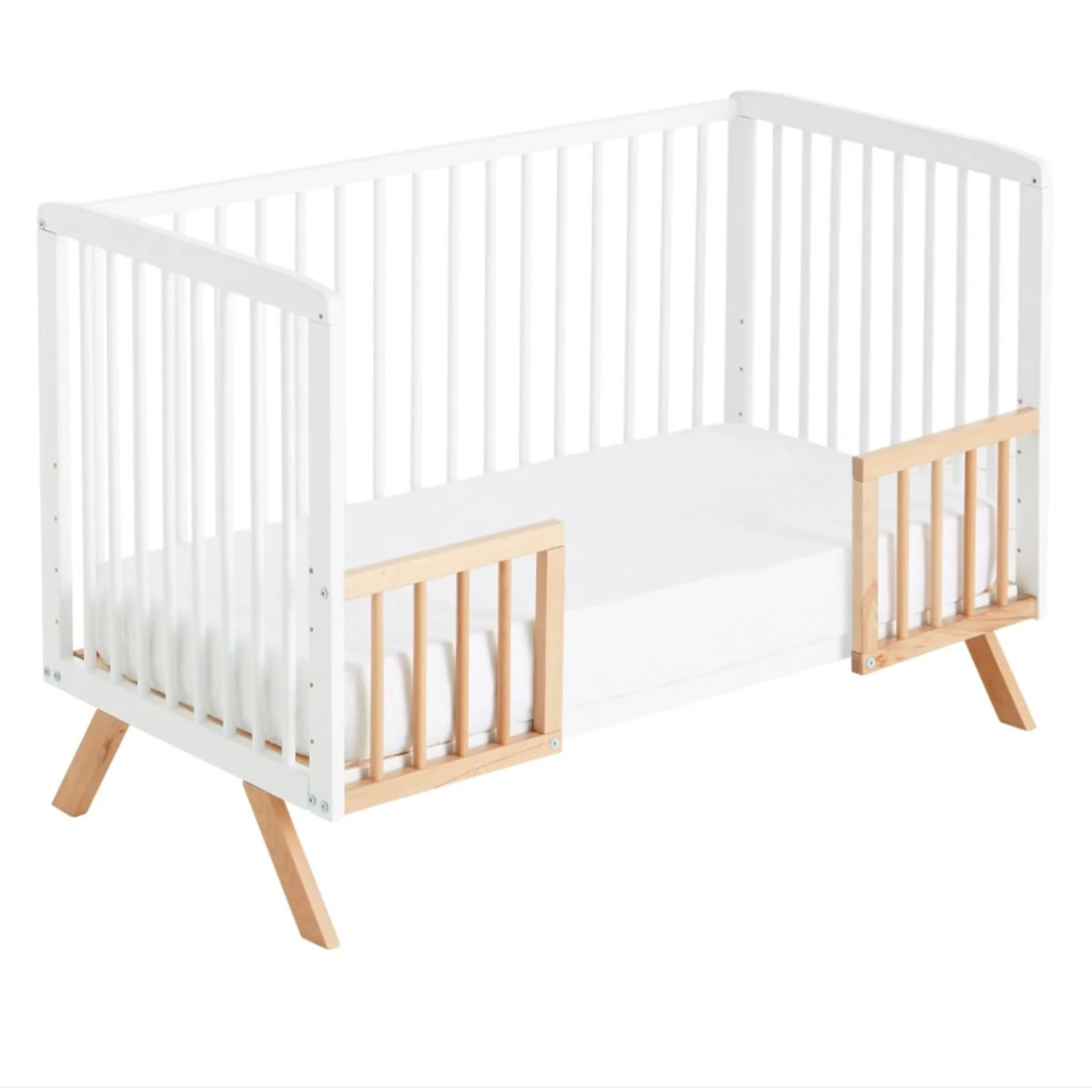 Cuna Colecho Convertible En Cama Nuru. Incluye El Kit De Barandillas Nature Para Convertirla En Cama - Image 3