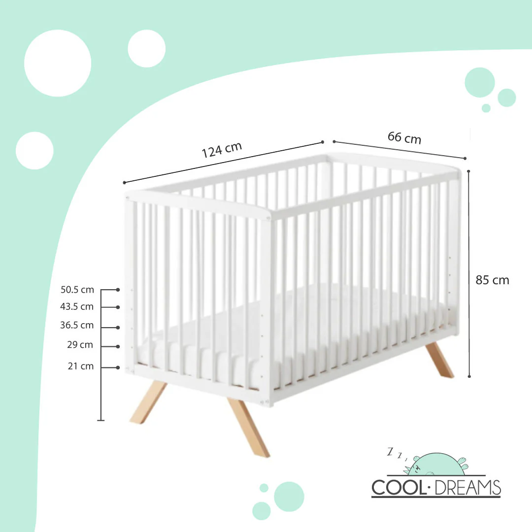 Cuna Colecho Convertible En Cama Nuru. Incluye El Kit De Barandillas Nature Para Convertirla En Cama - Image 5