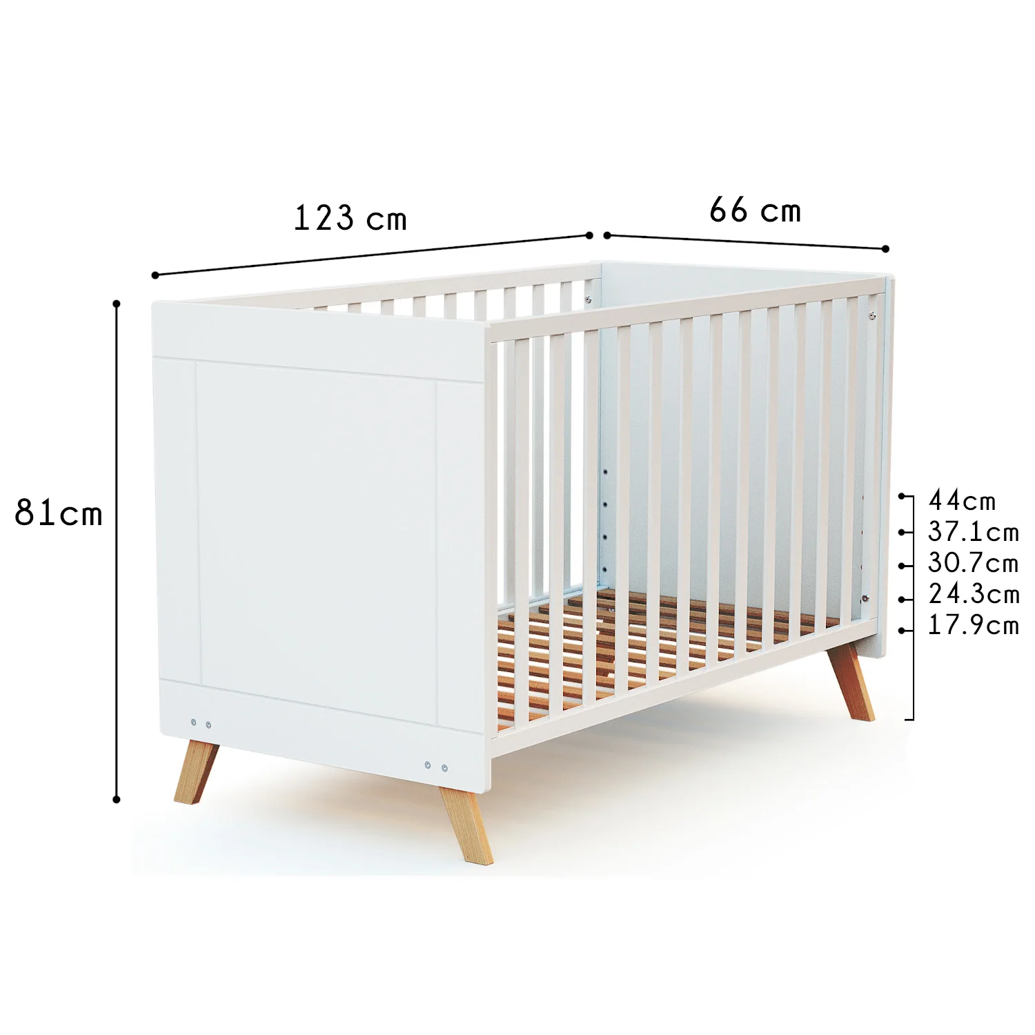 Cuna De Bebé Sakura Estilo Nórdico Infantil, Convertible En Cama Infantil (kit Colecho Opcional) - Image 2