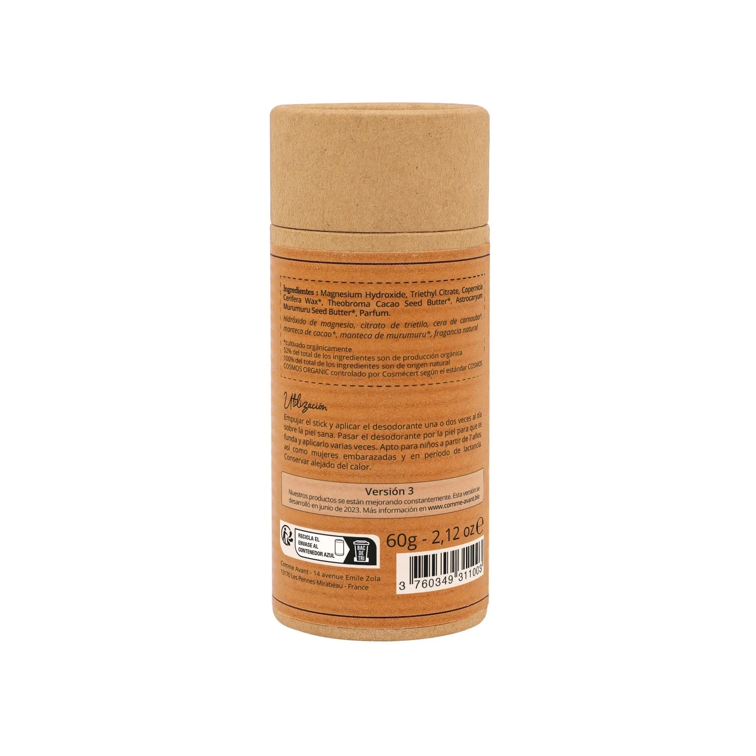 Desodorante sólido de albaricoque y flor de cerezo Comme Avant 60 g - Image 2