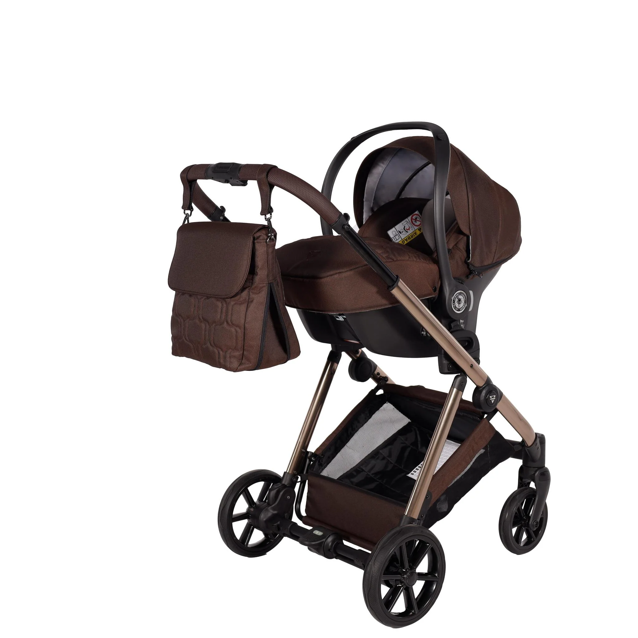 Elegant Cochecito De Bebé Duo Marron - Image 4