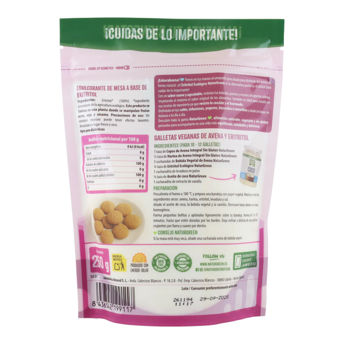 Eritritol BIO NaturGreen 250 g - Image 8