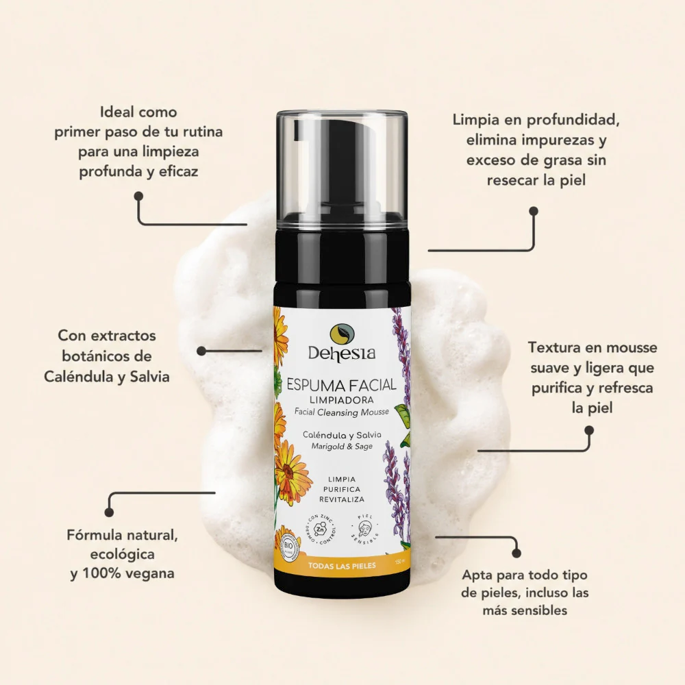 Espuma Limpiadora Facial Bio | Limpieza Diaria Pieles Sensibles - Image 2