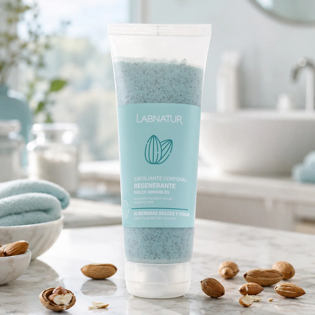 Exfoliante Corporal Almendras Dulces y Yogur Labnatur 250 ml | Nutritivo | Piel Suave | Renovación Corporal - Image 2