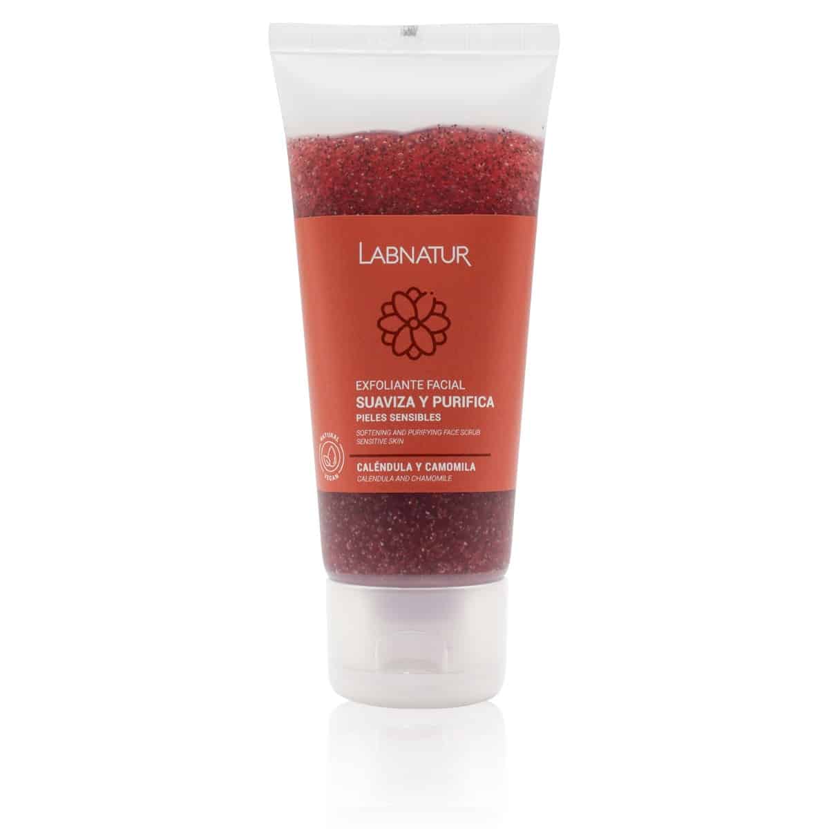 Exfoliante Facial Caléndula y Camomila Labnatur 100 ml | Exfoliación Suave | Piel Sensible