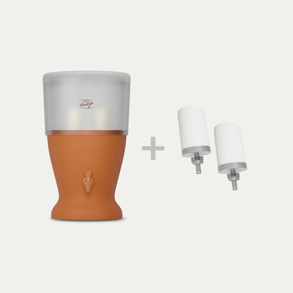 Filtro De Agua Stéfani Veneza 8l Arcilla Natural – 16 L Total (8 L Filtrados + 8 L Reserva) – 51 Cm Alto X 29,5 Cm Ø - Image 3