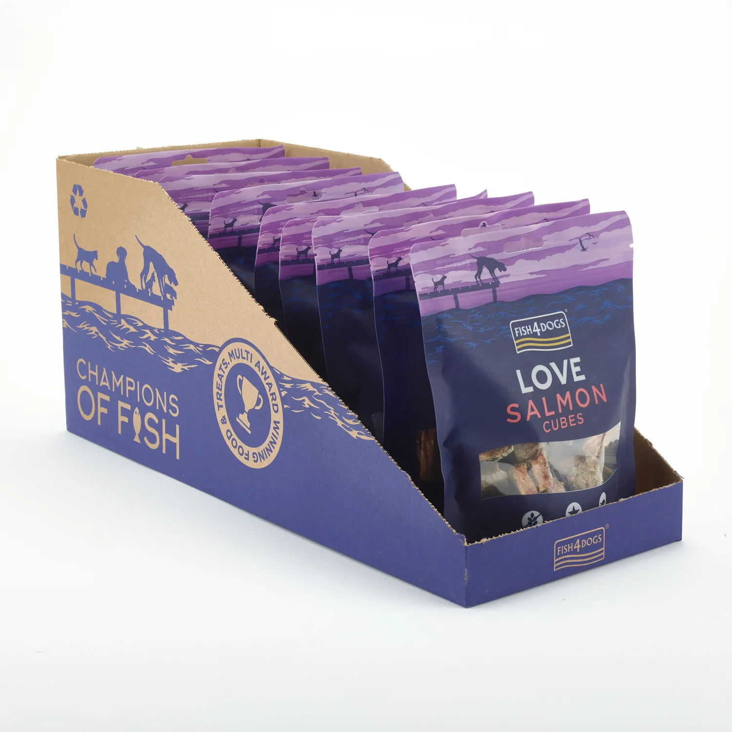 Fish4dogs Snack Para Perros – Love Salmón En Cubos 85 G (pack De 10) - Image 5